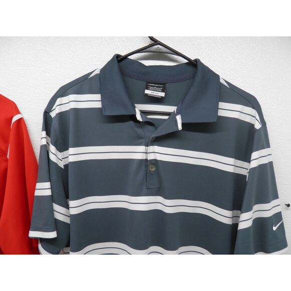 LOT OF 2 NIKE GOLF DRI FIT POLO SHIRT MEN'S LARGE - Picture 3 of 6